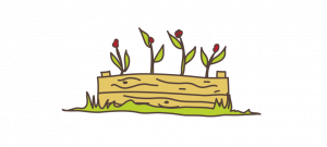 dessin bac bois avec fleur